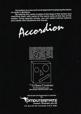 Accordion box cover back