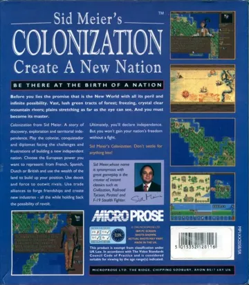 Colonization_Disk1 box cover back