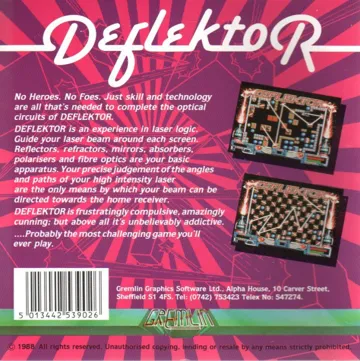 Deflektor box cover back