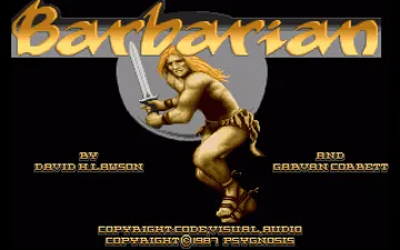 Barbarian screen shot title