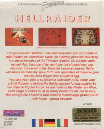 Hellraider box cover back