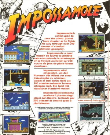 Impossamole box cover back