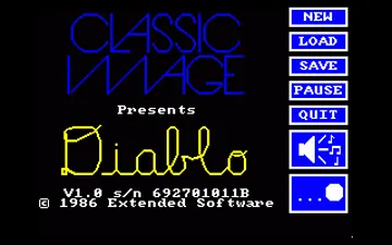 Diablo screen shot title