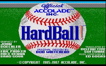 HardBall! screen shot title