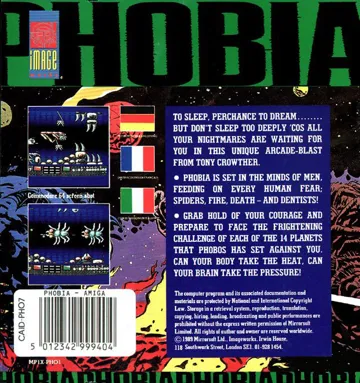 Phobia box cover back