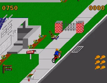 Paperboy screen shot game playing