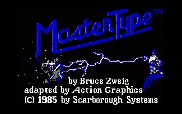 MasterType screen shot title