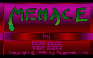 Menace screen shot title