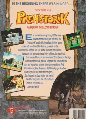 Prehistorik box cover back