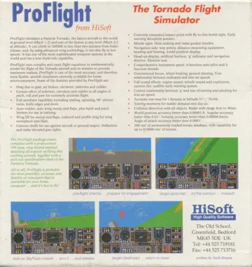 ProFlight box cover back