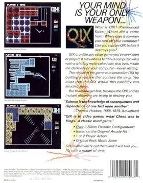 Qix box cover back