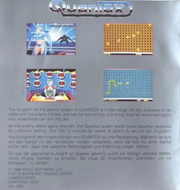 Quantox box cover back