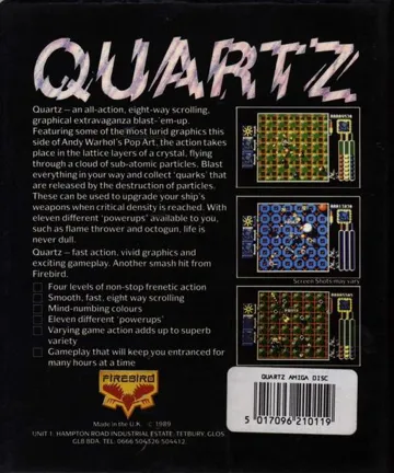 Quartz box cover back