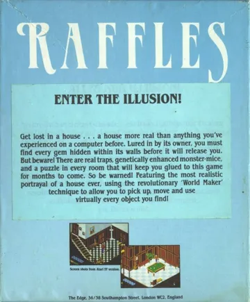 Raffles box cover back