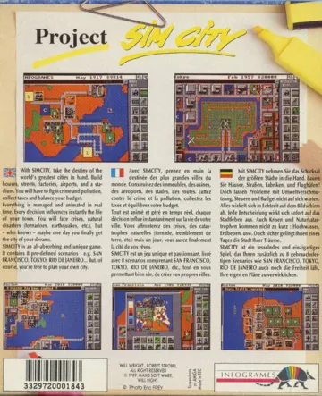 SimCity box cover back