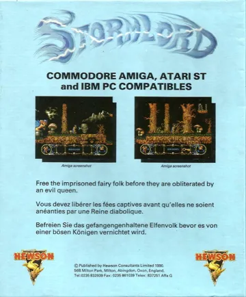 Stormlord box cover back