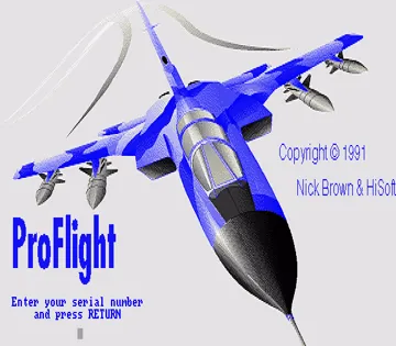 ProFlight screen shot title