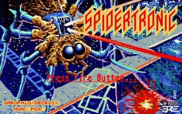 Spidertronic screen shot title