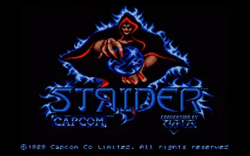 Strider screen shot title