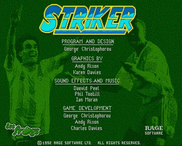 Striker screen shot title