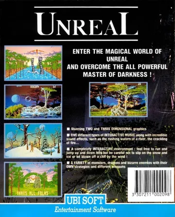 Unreal_Disk2 box cover back