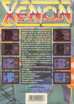 Xenon box cover back