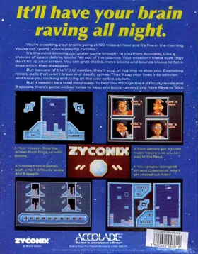 Zyconix box cover back