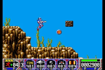 Turrican screen shot game playing