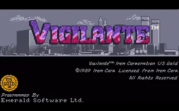 Vigilante screen shot title