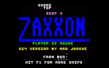 Zaxxon screen shot title