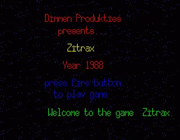 Zitrax screen shot title