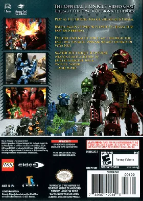 Bionicle box cover back