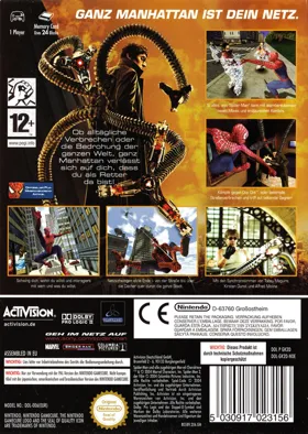 Spider-Man box cover back