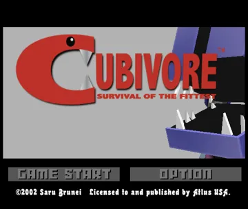 Cubivore screen shot title